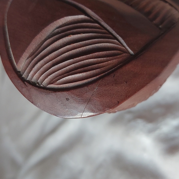 Vintage Bali Balinese wood carving bust of woman - Picture 9 of 9